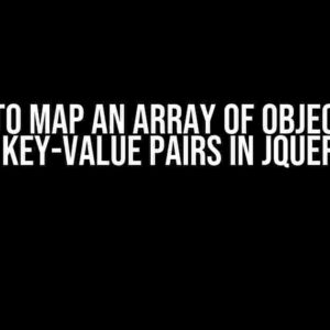 How to Map an Array of Objects to Object Key-Value Pairs in jQuery (JQ)?