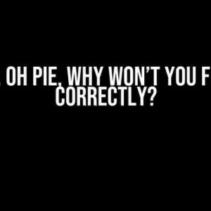 Oh Pie, Oh Pie, Why Won’t You Format Correctly?